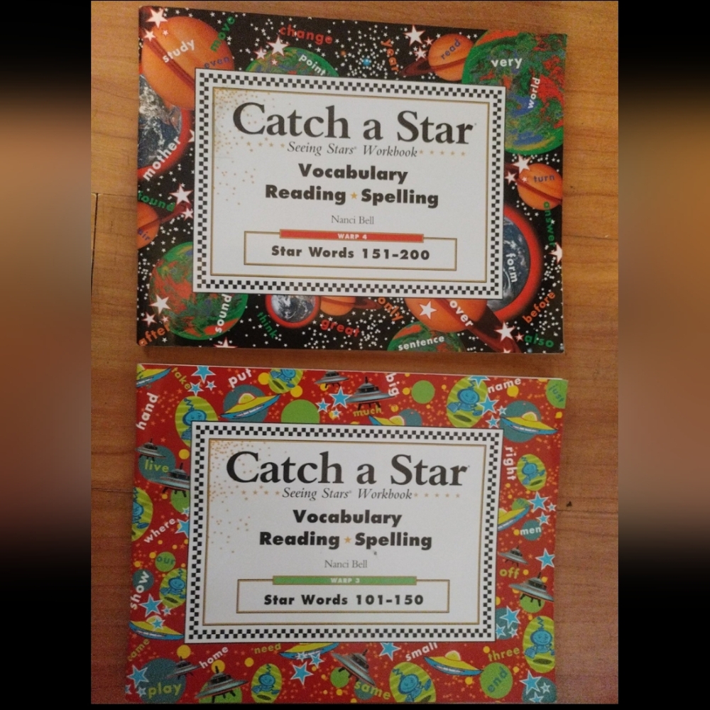 Nanci Bell books Catcha Star Vocabulary Workbooks